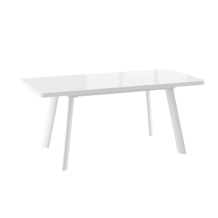 Стол LEON LUX RADIAL-140, раздвижной со стеклом 140(180)х85, БЕЛЫЙ ОПТИВАЙТ/БЕЛЫЙ LEON LUX RADIAL 140